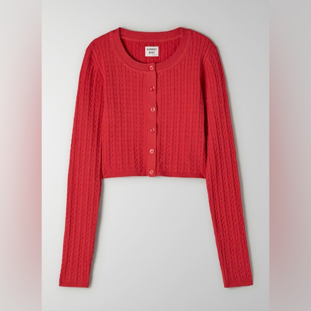 Sunday Best Izzy Cardigan in Blossom Red